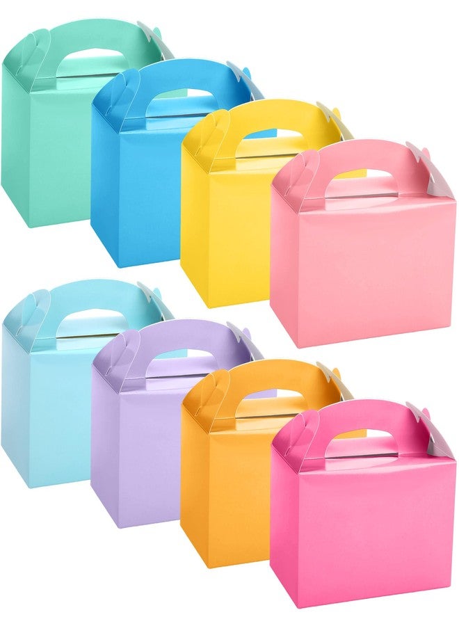 MIMIND 32 Pack Pastel Party Favor Boxes Gable Treat Boxes with Handles 6 x 3.5 x 3.5 Inches Candy Gift Boxes for Birthday Wedding Baby Shower Party Supplies - Image 1